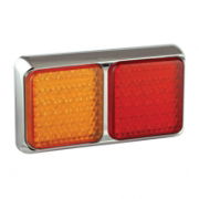 LED Autolamps 80 Series Double 12/24V Square LED Rear Combination Light | 187mm - [80CARME]