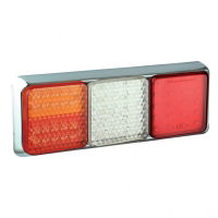 LED Autolamps 100 Series Triple 12/24V Square LED Rear Combination Light | 352mm - [100CSTIWFMLE]