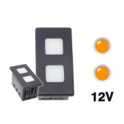 Carling VP-Series CONTURA Dash Warning Lights | 12V | Amber/Amber | Pack of 1 - [273.013]