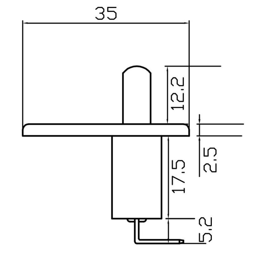 Door Courtesy Switch | Rubber Gasket | 12V | Pack of 1 - [270.168]