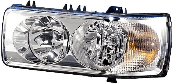 Hella 1LJ 247 046-051 LH BULB HEADLIGHT with Leveller 24V // DAF CF / LF / XF