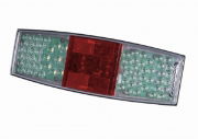 Rubbolite M756 Series 24V Truck LED Rear Combination Light w/ Square Reflex | 445mm | Scania - [756/03/04]