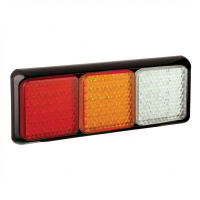 LED Autolamps 100 Series Triple 12/24V Square LED Rear Combination Light | 352mm - [100BRAWME]