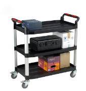 Barton WHTT3SS Utility Tray Trolley 3 Shelf (980x460x750) 150kg