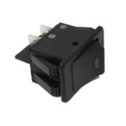 DBG 20mm Rectangular Rocker Switches | ON/OFF | 12V | Amber LED | Pack of 1 - [270.147A]