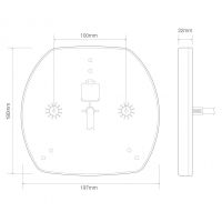 LED Autolamps EU195 Series 12/24V LED Rear Combination Light w/ Triangle Reflex | 197mm | Fly Lead | Right | S/T/I - [EU195R] - Line Drawing