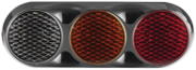 LED Autolamps 82 Series Triple 12/24V LED Rear Combination Light | 281mm | Black | S/T/I w/ Reverse - [82BWARM]