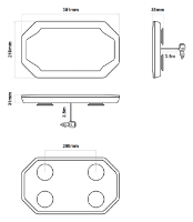DBG RAIDER (381mm) LED R65 Amber/Clear Magnetic Mini Lightbar [R15CR65-MAG]