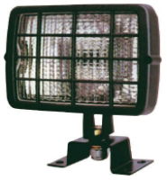 J.W. Speaker 90900 BULB Rectangle Work Light (FLOOD) w/ Grill (Cable Entry) 12/24V