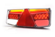 WAS W170DD Series LED RIGHT Rear Combination Lamp w/ Triangle Reflex & Dyn. Indicator | Fly Leads - [1187DD/IP68]