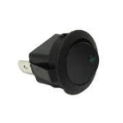 DBG Ø20mm Round Rocker Switches | ON/OFF | 12/24V | Green LED | Pack of 1 - [270.132G]