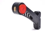 WAS W77.1RR Series LED LEFT End-Outline Marker Light w/ Side & Reflex - 60° Stalk Vertical Mount | Fly Lead [642L]