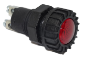 Screw-Fit Warning Lights | Ø17.2mm Hole | Red | 12V | Cable Entry | Pack of 1 - [210.059]