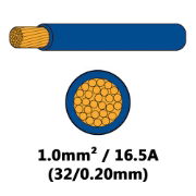 DBG 16.5A (1mm²) BLUE Single Core Thin Wall Automotive Cable | 100m - [540.4102HT/100U]