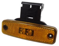 Rubbolite M890 LED Side (Amber) Marker Light (Reflex) w/ Bracket | 124mm | Superseal - [890/23/08]