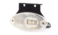 WAS W65 LED Front (White) Marker Light (Reflex) w/ Bracket | Fly Lead - [309Z]