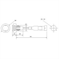 Rubbolite M856 LED Front (White) Marker Light | 36mm | Fly Lead + Superseal (150mm) - [856/01/04] - LD