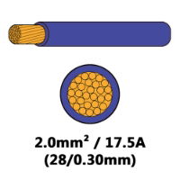 DBG 17.5A (2mm²) Single Core Standard Automotive Cable - PURPLE | 100M - [540.4104/100P]