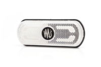 WAS W240 LED Front (White) Marker Light (Reflex) w/ Bracket | 134mm | Fly Lead | WAS LOGO - [1600]