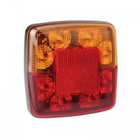 LED Autolamps 98 Series 12V Square LED Rear Combination Light w/ Reflex | 100mm - [98BAR]