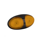 LED Autolamps 37 Series LED Side Marker Light w/ Black Bezel | 2-Pin Push & Seal [37AM2P]