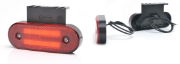 WAS W175 LED Rear (Red) Marker Light (Reflex) w/ Bracket | 116mm | Fly Lead + Superseal - [1224SS]