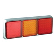 LED Autolamps 80 Series Triple 12/24V Square LED Rear Combination Light | 278mm - [80CFARME]