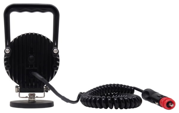 DBG 24-LED Round Work Light w/ Handle, Switch & Magnetic Base | Flood Beam | 1920lm | Fly Lead | Pack of 1 - [711.034M]