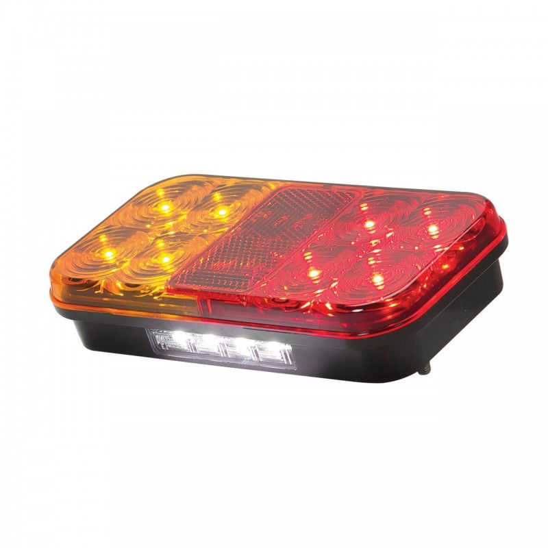 LED Autolamps 149 Series 12V LED Rear Combination Light w/ Reflex | 150mm | S/T/I | Number Plate | Pack of 2 - [149BARLP2] - 2