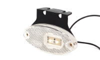 WAS W65 LED Front (White) Marker Light (Reflex) w/ Bracket | Fly Lead - [309Z]