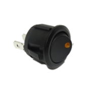 DBG Ø20mm Round Rocker Switches | ON/OFF | 12/24V | Amber LED | Pack of 1 - [270.132Y]