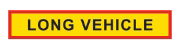 DBG Type 4 (BSAU152) "LONG VEHICLE" Vehicle Marker Board | 1265mm x 225mm | Self-adhesive