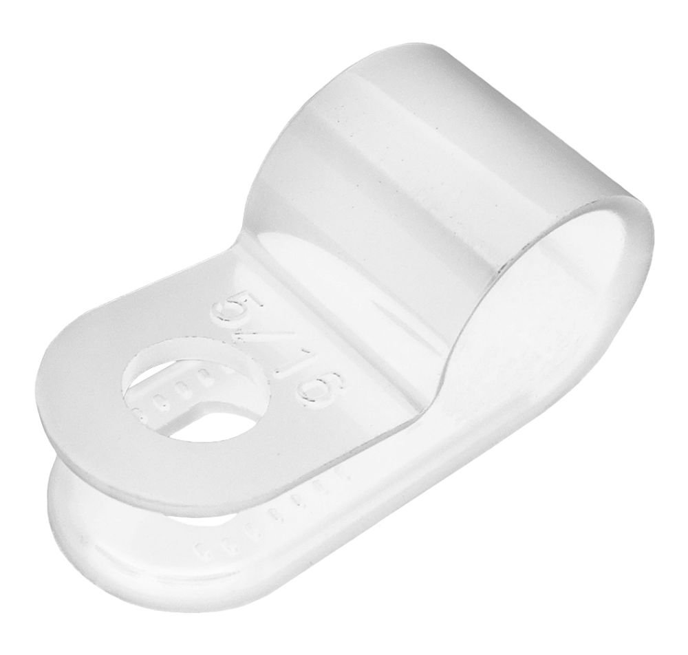 DBG 465.003W/100 7.9mm White Nylon 'P' Clip - Pack of 100