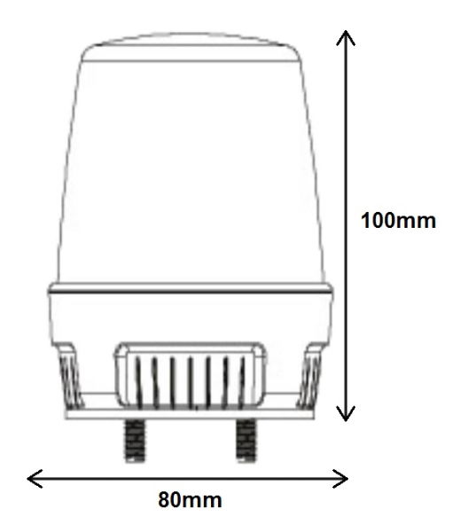 ECCO LT Series LED R10 Amber Two Bolt Beacon [31000260]
