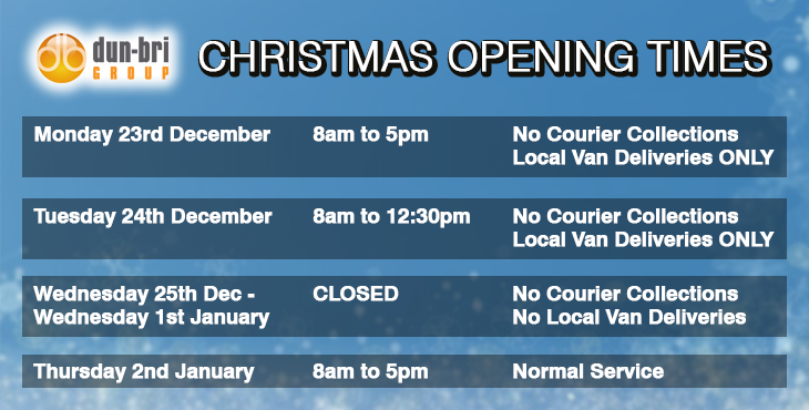 Main Banner Christmas Opening Times 2024