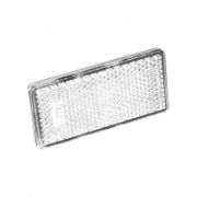 LED Autolamps 7030WE Self-adhesive Rectangle Reflector (70x30mm) FRONT/WHITE - Pack of 2