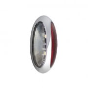 LED Autolamps 37 Series LED End-Outline Marker Light w/ Chrome Bezel | Fly Lead [37CRWM]