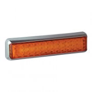 LED Autolamps 200 Series 12/24V Slim-line LED Indicator Light | 200mm | Chrome | Fly Lead - [200CAME]