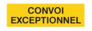 DBG Forward Facing Vehicle Marker Board | 'Convoi Exceptionnel' | 1200x400mm | Aluminium - [350.CONVOL1]