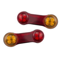 LED Autolamps DogBone Series 12V LED Rear Combination Light w/ Reflex | 150mm | S/T/I w/ Reverse | Pack of 2 - [DB2]